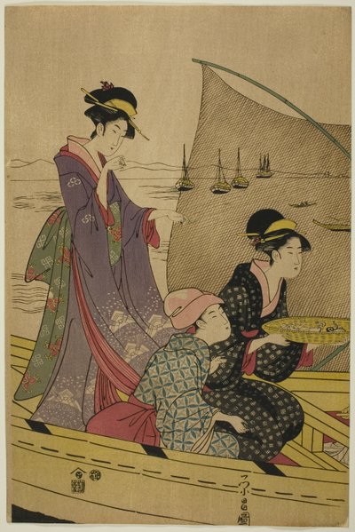Balıkçı Teknesinde Kadınlar by Chokosai Eisho