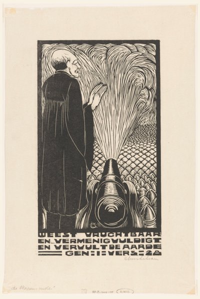 silahlı adam Kolların aşağısı (nesnedeki başlık) by Chris Lebeau (signed by artist)