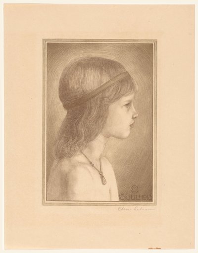 Bilinmeyen bir kızın portresi by Chris Lebeau (signed by artist)