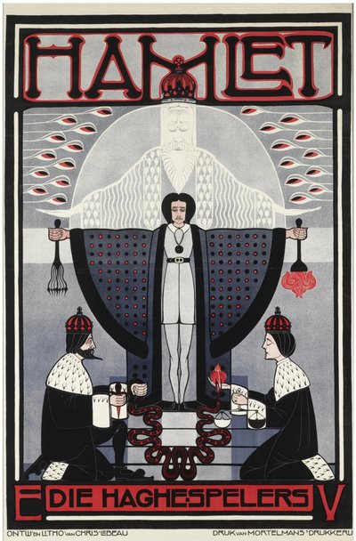 Hamlet par Lebeau, Chris (1878-1945). Renkli litografi, boyut : 121x79,3 by Chris Lebeau