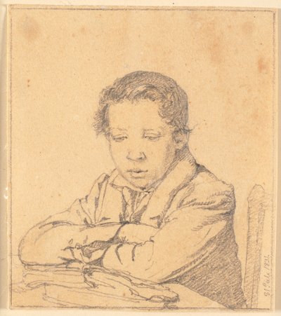 Okuyan çocuk (Fritz Feilberg) by Christen Købke
