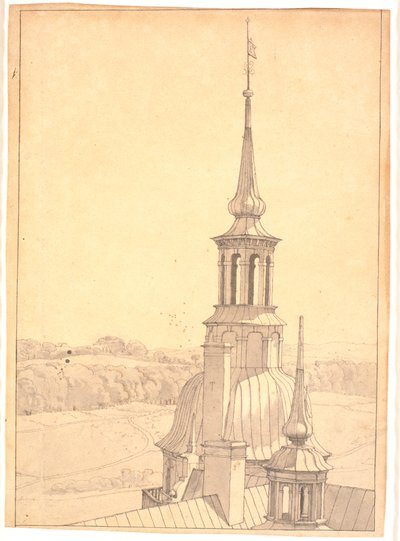 Frederiksborg Kalesi'ndeki Küçük Kulelerden biri by Christen Købke