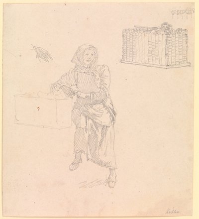Orman baş karısı, oturmuş by Christen Købke