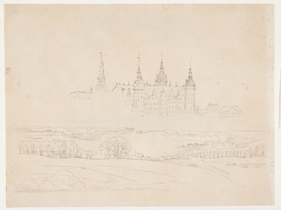 Glyptoteket'in "Sonbahar manzarası. Ortadaki Frederiksborg Kalesi" çalışması by Christen Købke