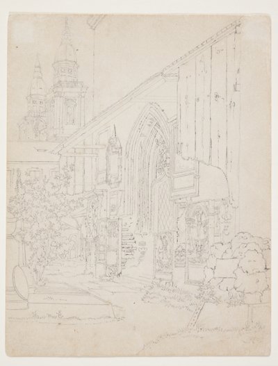 Bir kilise avlusunun görünümü by Christen Købke