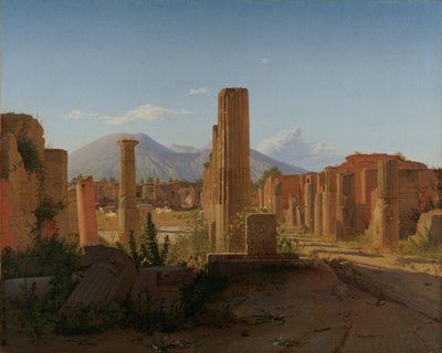 Arka Planda Vezüv ile Pompeii