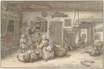 Köylü ailesi ile iç by Christiaan Josi