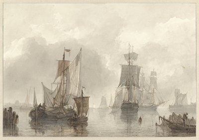 yelkenli gemiler by Christiaan Lodewijk Willem Dreibholtz
