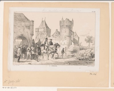 Bir Orta Çağ kalesi, 11. yüzyıl by Christiaan Lodewijk van Kesteren