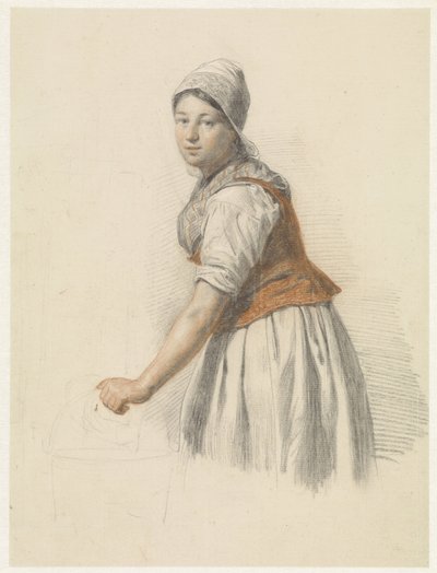 Kova ile duran kadın, solda by Christiaan van Geelen jr.