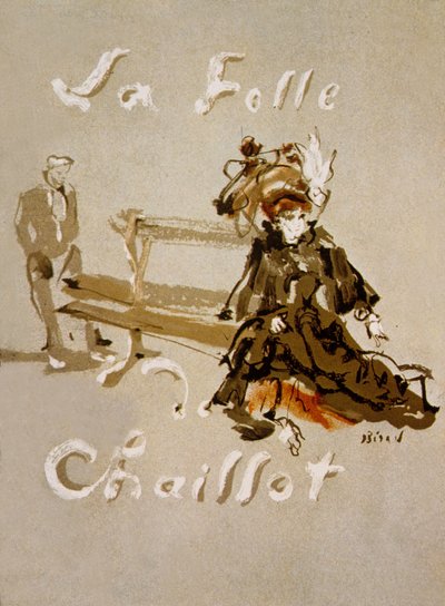 Jean Giraudoux'nun oynadığı 'The Madwoman of Chaillot' filminin kapağı by Christian Bérard