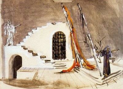 Jean Giraudoux'nun 'Sodom ve Gomorra' için set tasarımı by Christian Bérard