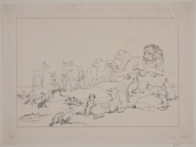 Hayvanların montajı. "Reinike Fuchs" için İllüstrasyon by Christian David Gebauer