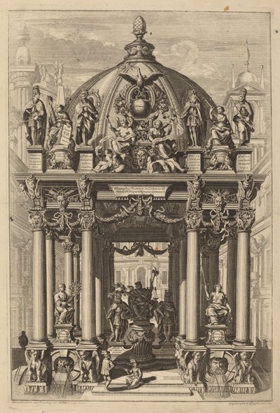 Lotharius II için Zafer Takı by Christian Engelbrecht and Johann Andreas Pfeffel, after Peter Schubert von Ehrenberg