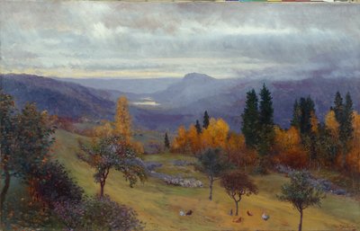 Bahçemde Sonbahar (tuval üzerine yağlı boya) by Christian Eriksen Skredsvig