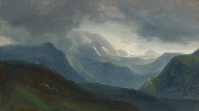 Alplerde yaklaşan fırtına by Christian Ernst Bernhard Morgenstern