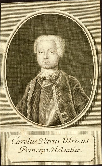 Holstein-Gottorp 1728-1762, 1734 Dükü Karl Peter Ulrich portresi. by Christian Friedrich Fritzsch