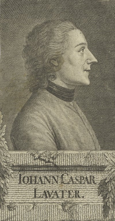 Şair ve fizyognomist Johann Kaspar Lavater'in portresi 1741-1801, 1773. by Christian Friedrich Fritzsch