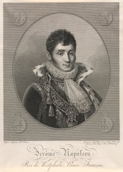 Jerome Napoleon, Westphalia Kralı, Fransız Prensi. by Christian Friedrich Muller