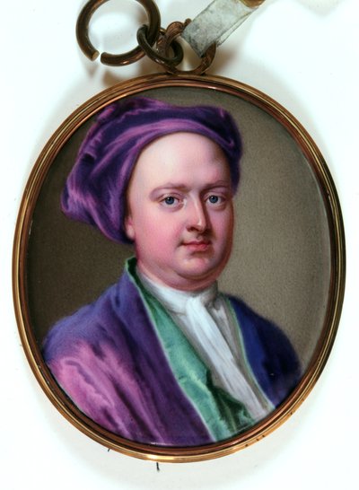 Edward Lord Harley, 1719 (emaye) by Christian Friedrich Zincke