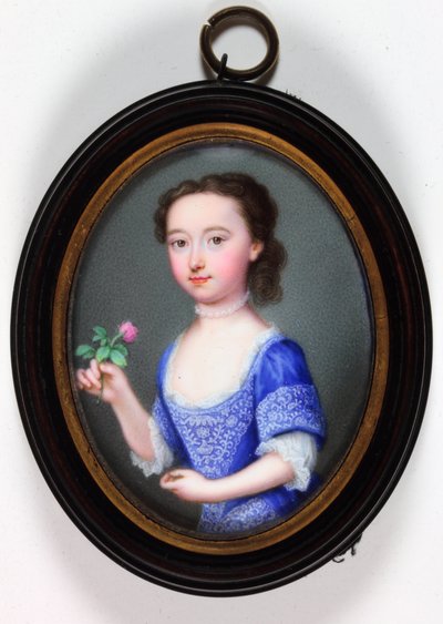 Leydi Elizabeth Cavendish Bentinck, daha sonra Bath Markizi (emaye) by Christian Friedrich Zincke
