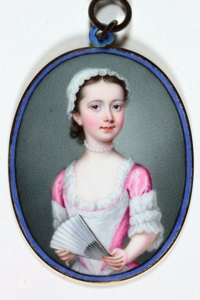 Leydi Henrietta Cavendish Bentinck, daha sonra Stamford Kontesi, 1741 (emaye) by Christian Friedrich Zincke