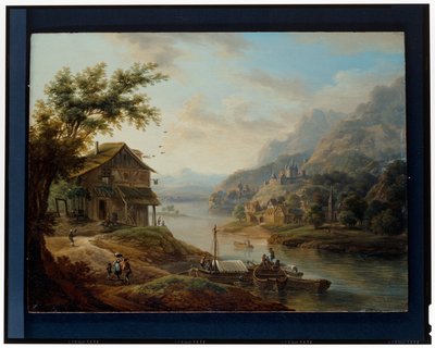 İki Ren manzarası by Christian Georg II Schutz or Schuz