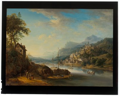 Bir Çift Rheinland Manzarası by Christian Georg the Elder Schuetz