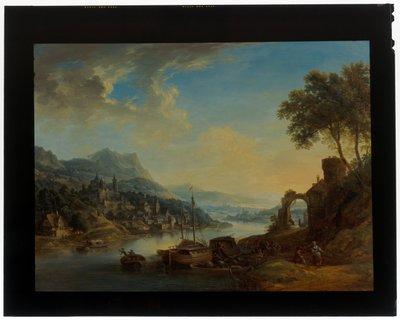 Bir Çift Rheinland Manzarası by Christian Georg the Elder Schuetz