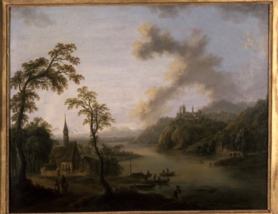 nehir manzarası by Christian Georg the Elder Schuetz