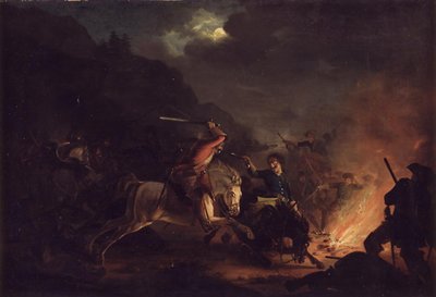 Norveç ve İsveç Süvarileri Arasında Gece Çatışması by Christian Holm