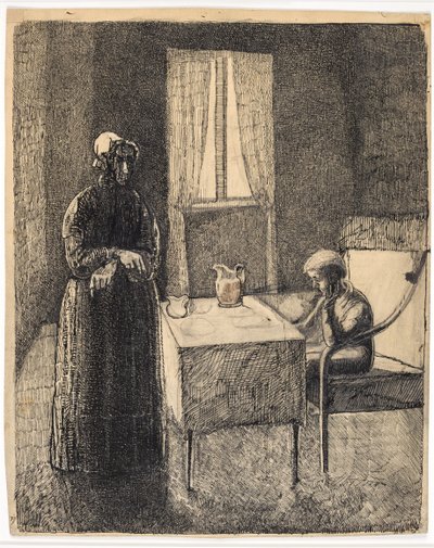 Sahne fra David Copperfield (?) by Christian Kongstad Petersen