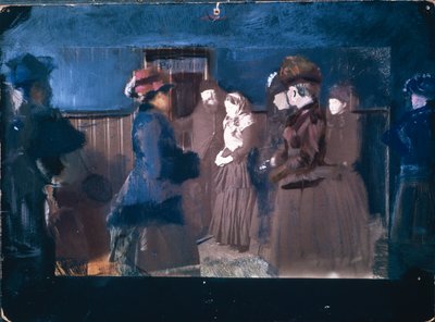 Albertine polis doktorlarının bekleme odasında (fotoğraf, kroki) by Christian Krohg