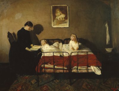 Güneşin doğusu ve ayın batısı (tuval üzerine yağlı boya) by Christian Krohg