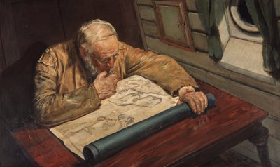 Harita Evinde (resim) by Christian Krohg