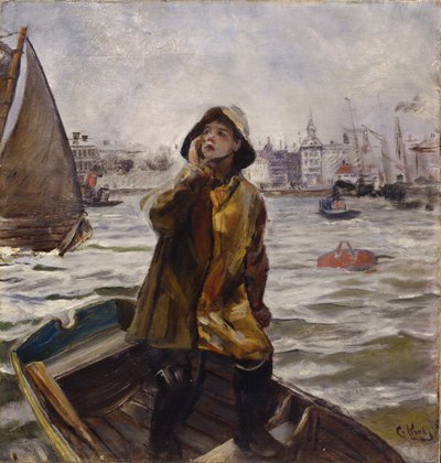 Pilot çocuk, Bergens Körfezi by Christian Krohg