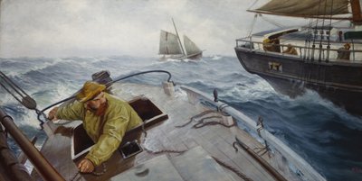Sert Havada Pilot (tuval üzerine yağlı boya) by Christian Krohg