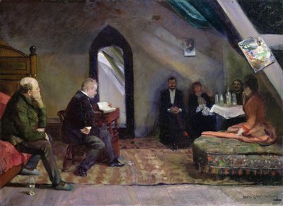 Stüdyoda okumak by Christian Krohg
