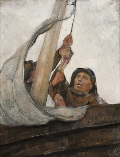 Yelken Açma, c.1900 by Christian Krohg
