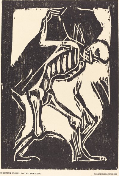Tabutla Ölüm, c. 1917. by Christian Rohlfs