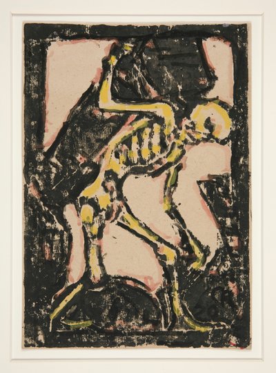 Tod mit Sarg (Tabutla Ölüm) by Christian Rohlfs