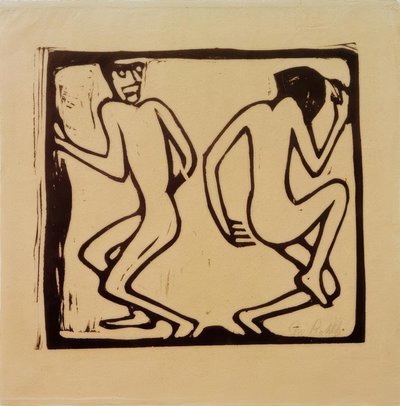 iki dansçı by Christian Rohlfs