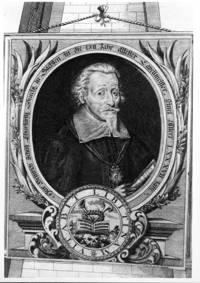 Portrait of Heinrich Schutz (1585-1672)   by Christian Romstedt or Romstet