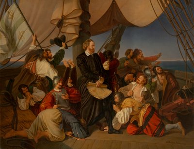 Kolomb Amerika Kıyılarını Keşfediyor, 1846 by Christian Ruben
