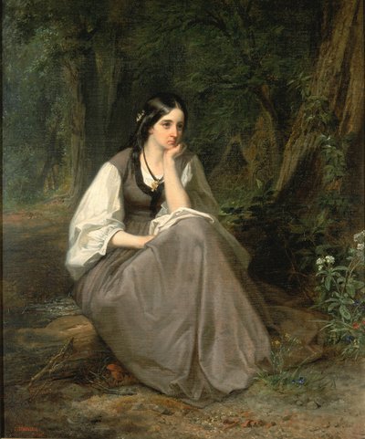 Evangeline, 1861. by Christian Schussele