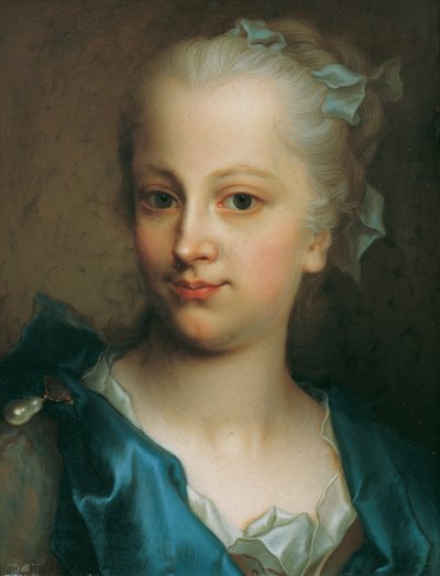 mavi elbiseli kız by Christian Seybold