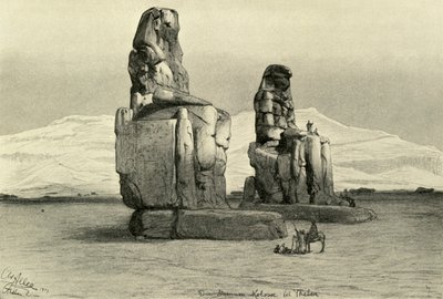Memnon Heykeli, Teb