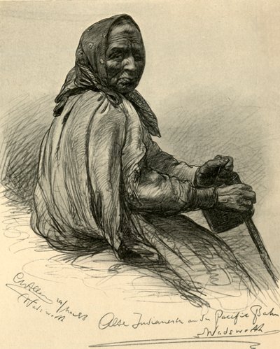 Yaşlı Kızılderili kadın, Wadsworth, Nevada, ABD, 1898. by Christian Wilhelm Allers