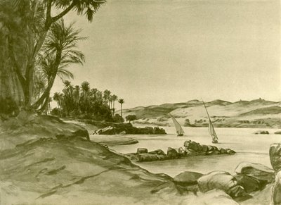 Nil Nehri üzerinde Feluccas, Mısır, 1898. by Christian Wilhelm Allers