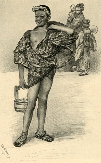 Japon çocuk, 1898. by Christian Wilhelm Allers